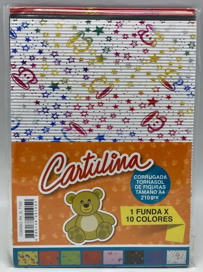 CART. X 10 COL INEN CORRUGADA TORNASOL