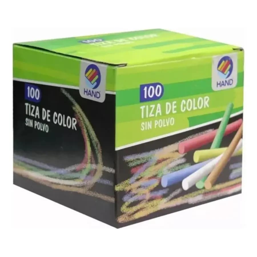 TIZA X 100UN CHALK COLOR