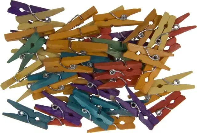 MINI PINZA MADERA COLORES X 25UN 3.5MM