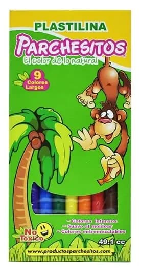 PLASTILINA PARCHESITOS X 9COL GRANDE
