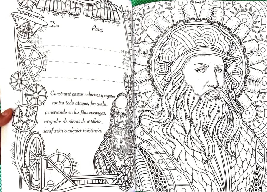 LIBRO COLOREARTE LEONARDO DA VINCI