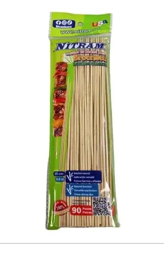 PALILLOS BAMBOO GRD 25CM X100UN IC254-25 FINO