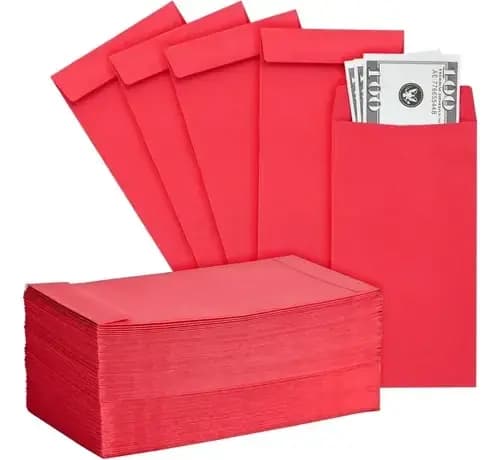 SOBRE MONEDERO PAQ X10UN ROSSO SCARL 0028 ROJO