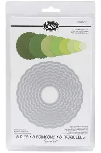 TROQUEL SIZZIX FRAMELITS 657552 CIRCULOS