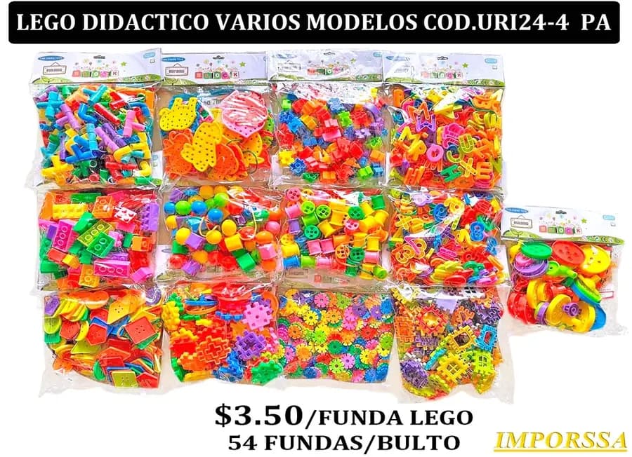 LEGO MULTIFORMAS TREBOL DIDAC. C/ADHES. X 27PZ JP-433