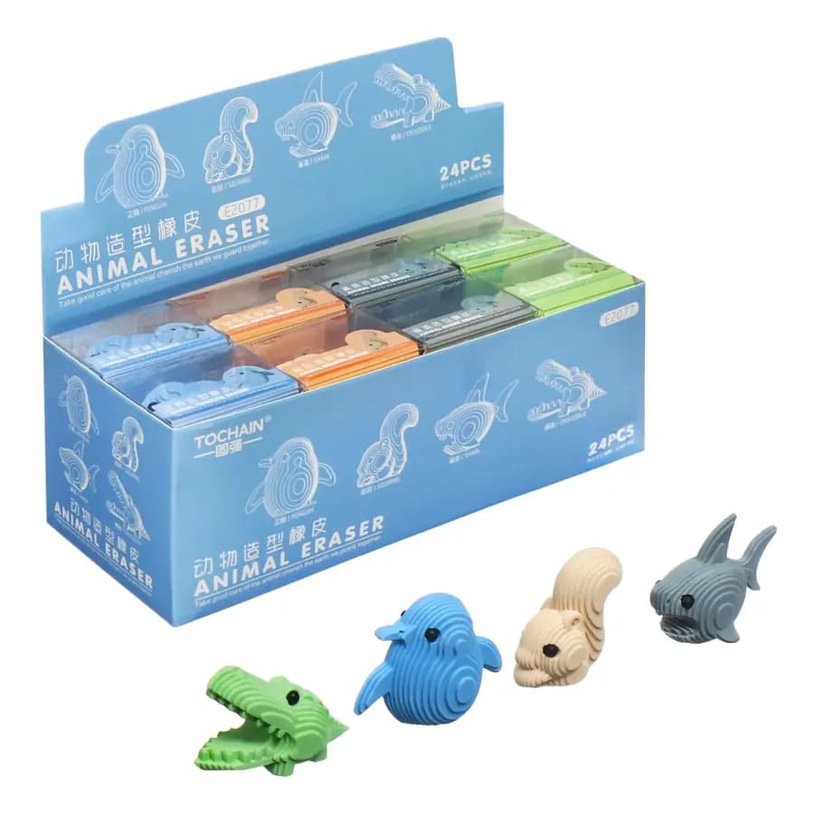 BORRADOR X 6UN BLISTER ANIMALES IC791-6 QH8733