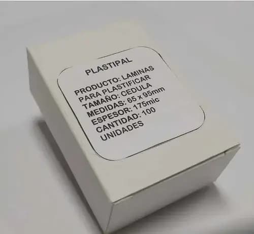 PLASTICO LAMINA BLANCA CEDULA 93X64MM LM.25