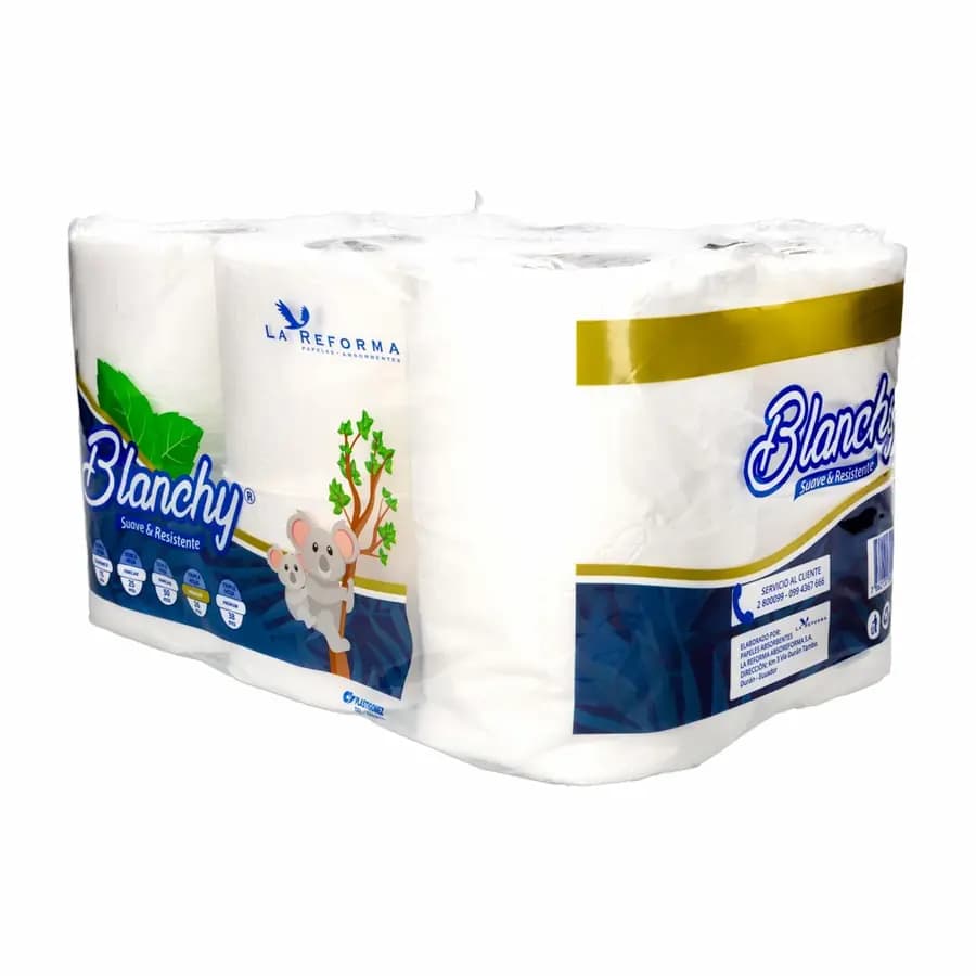 BULTO PA. HIGIENICO BLANCHY 2 HOJAS 25MT 4X12
