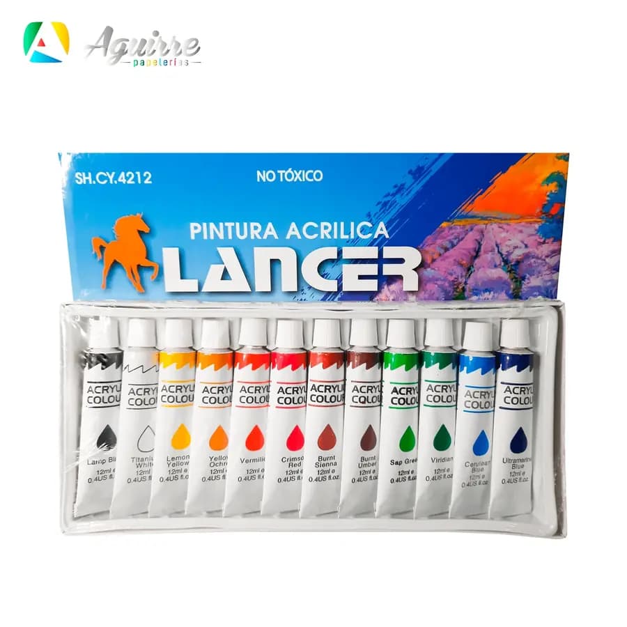 PINTURA LANCER X 12COL PEQUENA LA.050