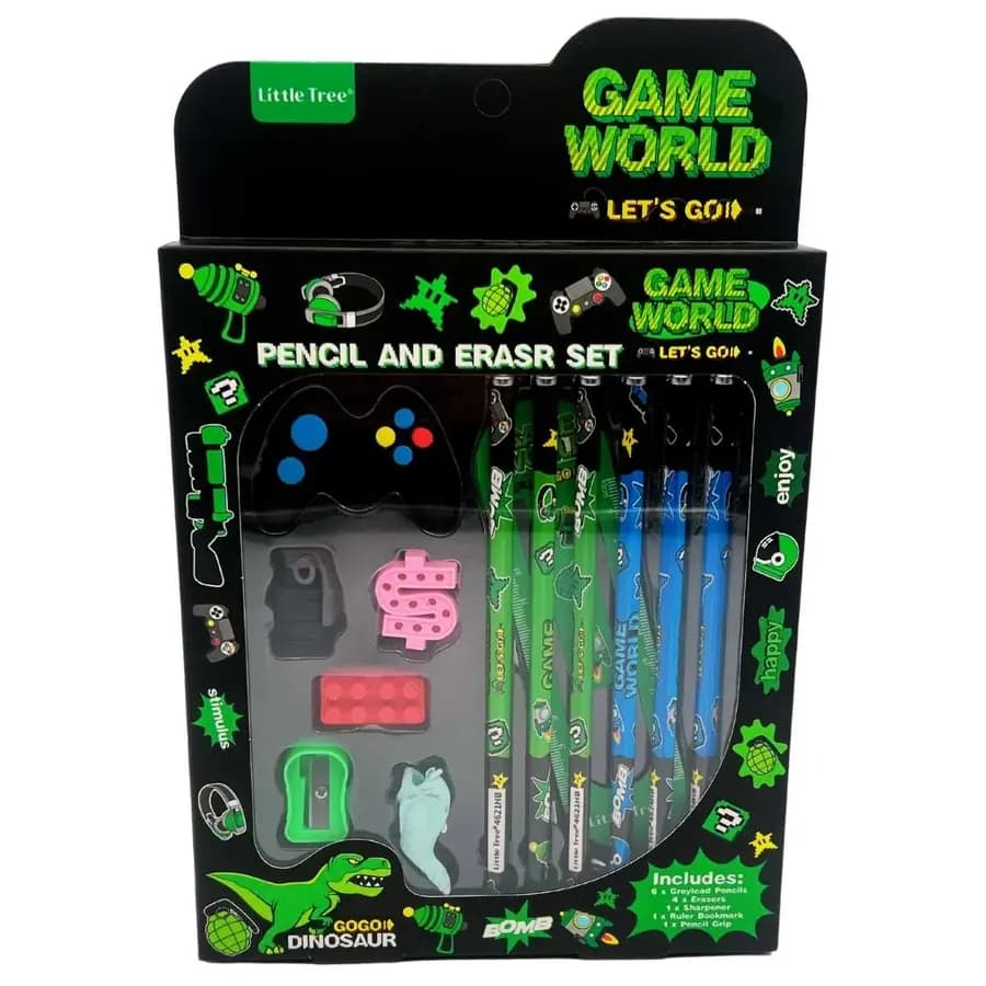 SET LAPIZ C/ BORR LITTLE TREE GAME WORLD 8035-E