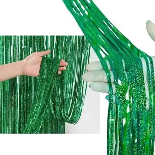 CORTINA DEC. P/FIESTA HOLOGRAFICA VERDE H04