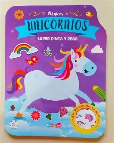 PINTA Y PEGA MAGICOS UNICORNIOS