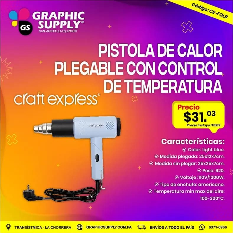 PISTOLA DE CALOR CRAFT EXPRESS